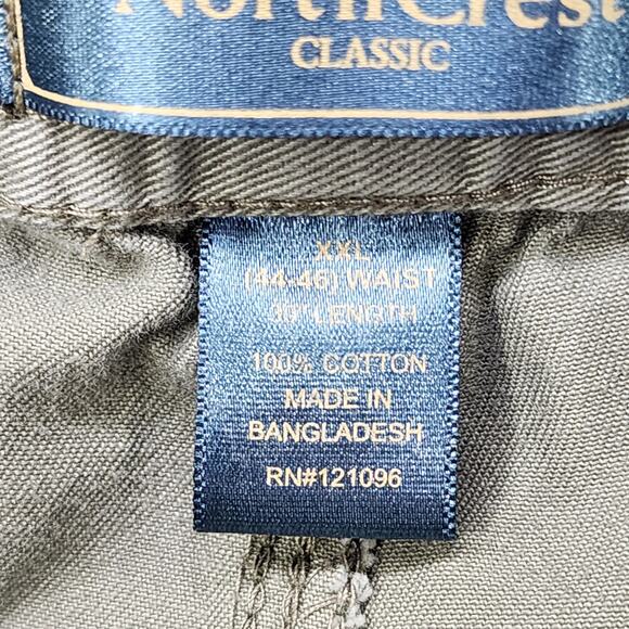 Vintage NorthCrest Pants Mens XXL (44-46) Gray Green Khaki Pleat Front Classic - Picture 5 of 11